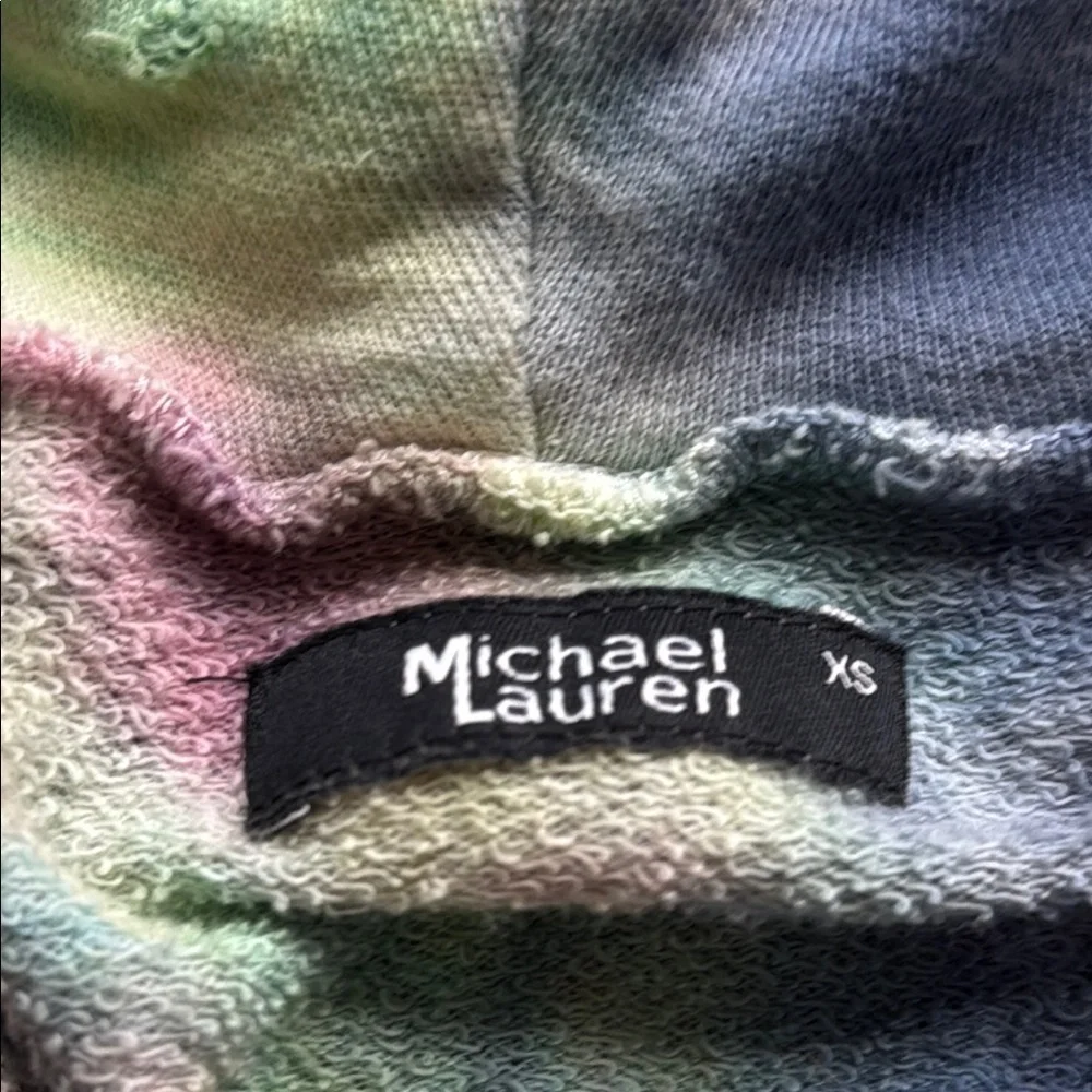 Michael Lauren Pastel Tie-Dye zip up Hoodie in size XS